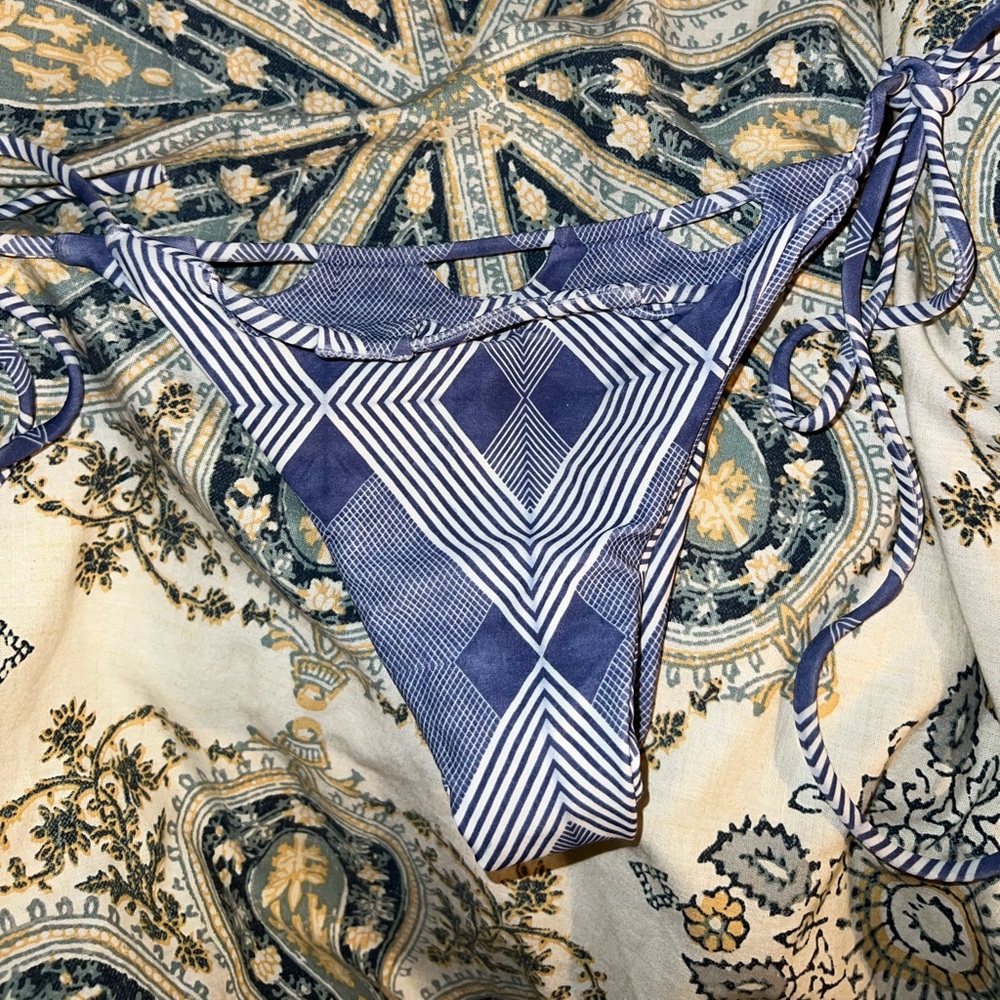 Aila Blue bikini bottoms with cut out